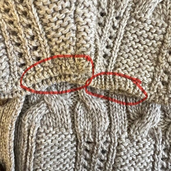 Vintage Cladyknit Button- Down Cable Knit Grandpa Cardigan 100% Merino Wool, Sm - Picture 10 of 11